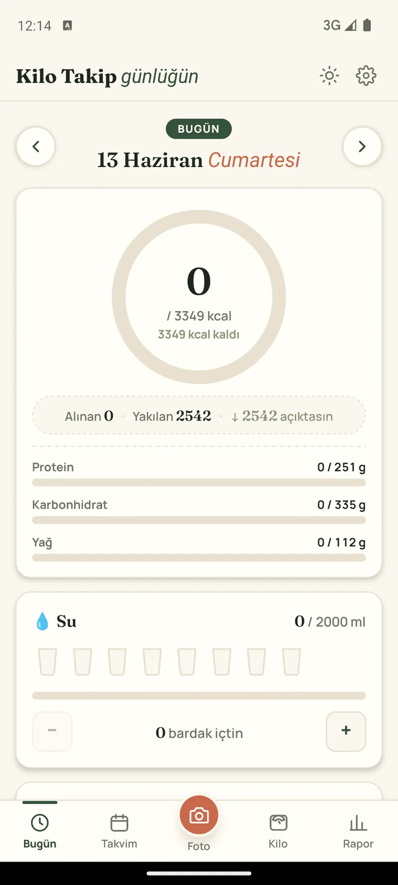 Kilo Takip — FastAPI, React, Expo